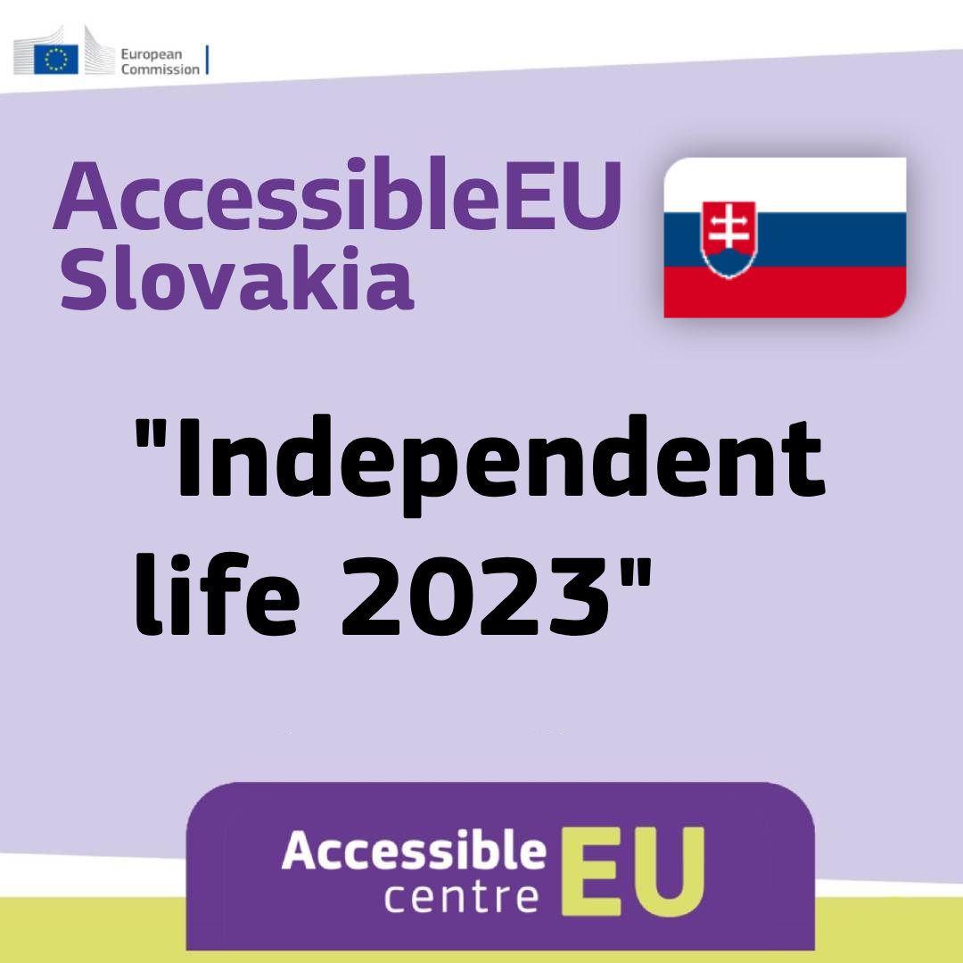 AccessibleEU Slovakia - Independent life 2023 banner