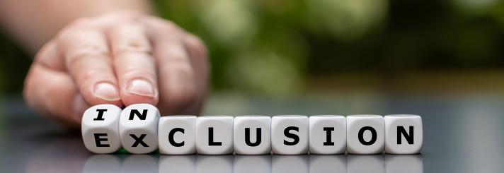 Pieces of puzzle with the word Inclusion