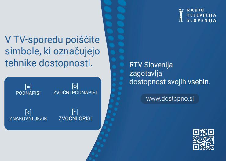 Information in Slovene on how to access accessibility features in the Donopso website.