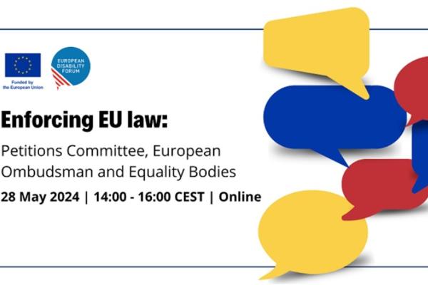 Enforcing EU Law: Petitions Committee, European Ombudsman and Equality Bodies. 28 May, 14:00 - 16:00 CEST. Online